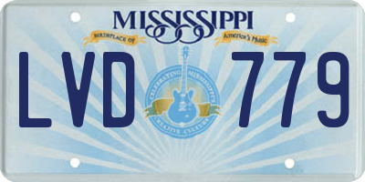 MS license plate LVD779