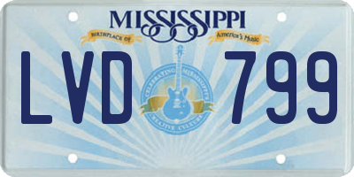 MS license plate LVD799
