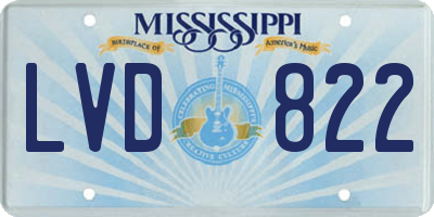 MS license plate LVD822