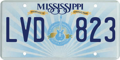 MS license plate LVD823