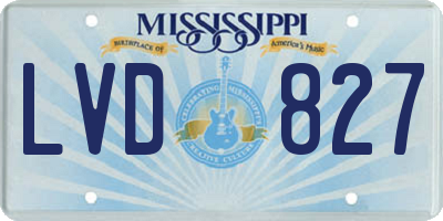 MS license plate LVD827