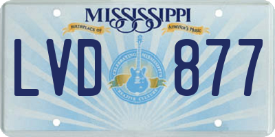 MS license plate LVD877