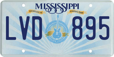 MS license plate LVD895