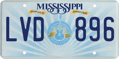 MS license plate LVD896