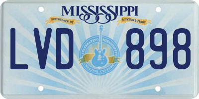 MS license plate LVD898