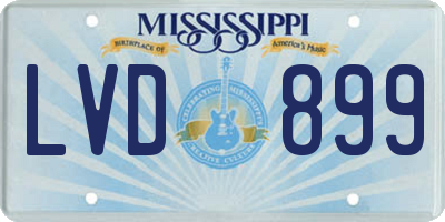 MS license plate LVD899