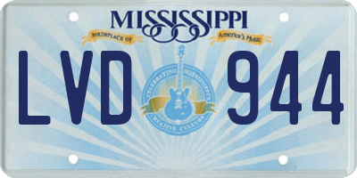 MS license plate LVD944