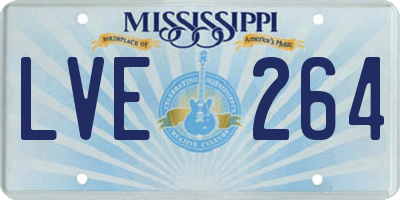 MS license plate LVE264