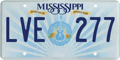 MS license plate LVE277