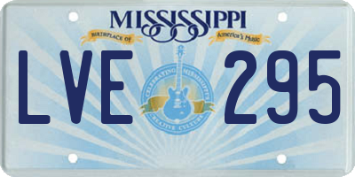 MS license plate LVE295
