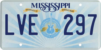 MS license plate LVE297