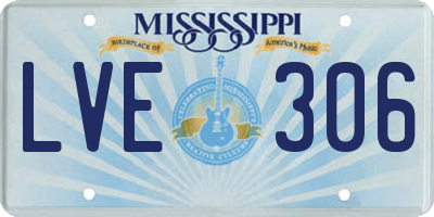 MS license plate LVE306