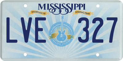 MS license plate LVE327