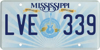 MS license plate LVE339