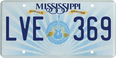 MS license plate LVE369