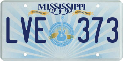 MS license plate LVE373