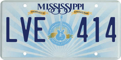 MS license plate LVE414