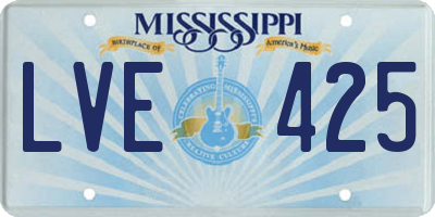 MS license plate LVE425