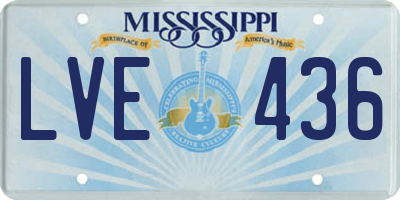 MS license plate LVE436