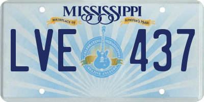 MS license plate LVE437