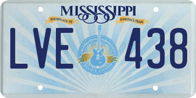 MS license plate LVE438