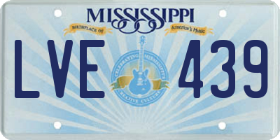 MS license plate LVE439