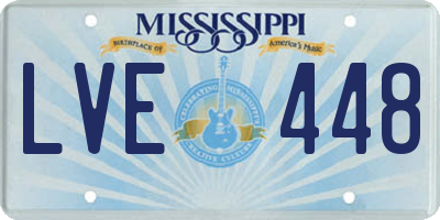 MS license plate LVE448