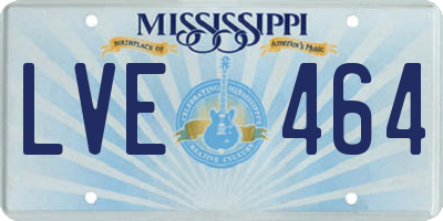 MS license plate LVE464