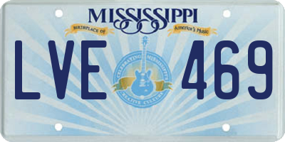 MS license plate LVE469