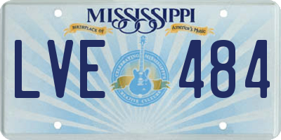 MS license plate LVE484
