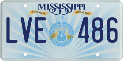 MS license plate LVE486