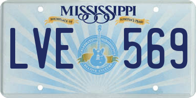 MS license plate LVE569