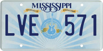 MS license plate LVE571