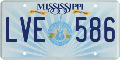 MS license plate LVE586