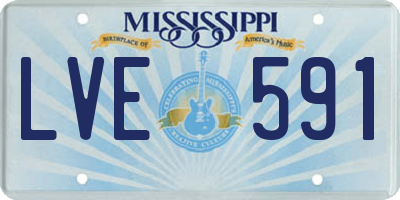 MS license plate LVE591