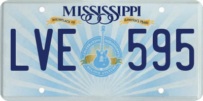 MS license plate LVE595