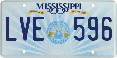 MS license plate LVE596