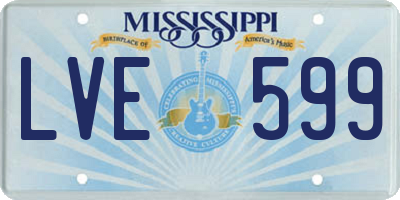 MS license plate LVE599