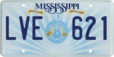 MS license plate LVE621