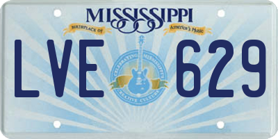 MS license plate LVE629