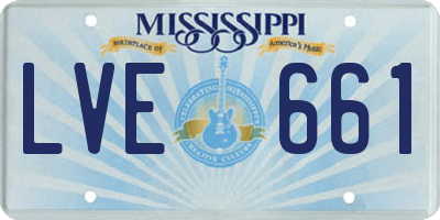 MS license plate LVE661