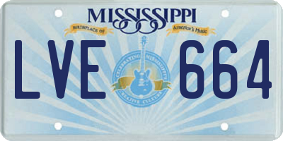 MS license plate LVE664