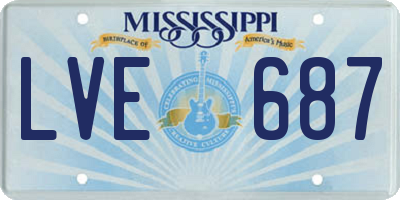 MS license plate LVE687