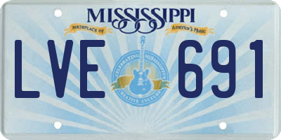 MS license plate LVE691