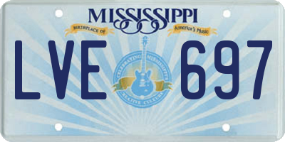 MS license plate LVE697