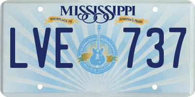 MS license plate LVE737
