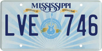 MS license plate LVE746