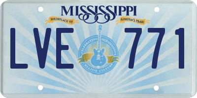 MS license plate LVE771