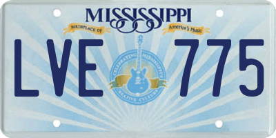MS license plate LVE775