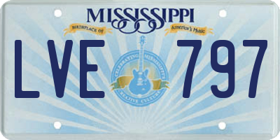 MS license plate LVE797
